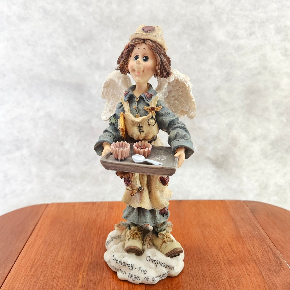 Boyd Bear Ms‎ Mercy The Guardian Angel of Nurses Figurine Statue 1996 Vtg FLAWED